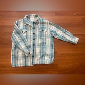 Lucky Brand Blue and Cream Plaid Jacket